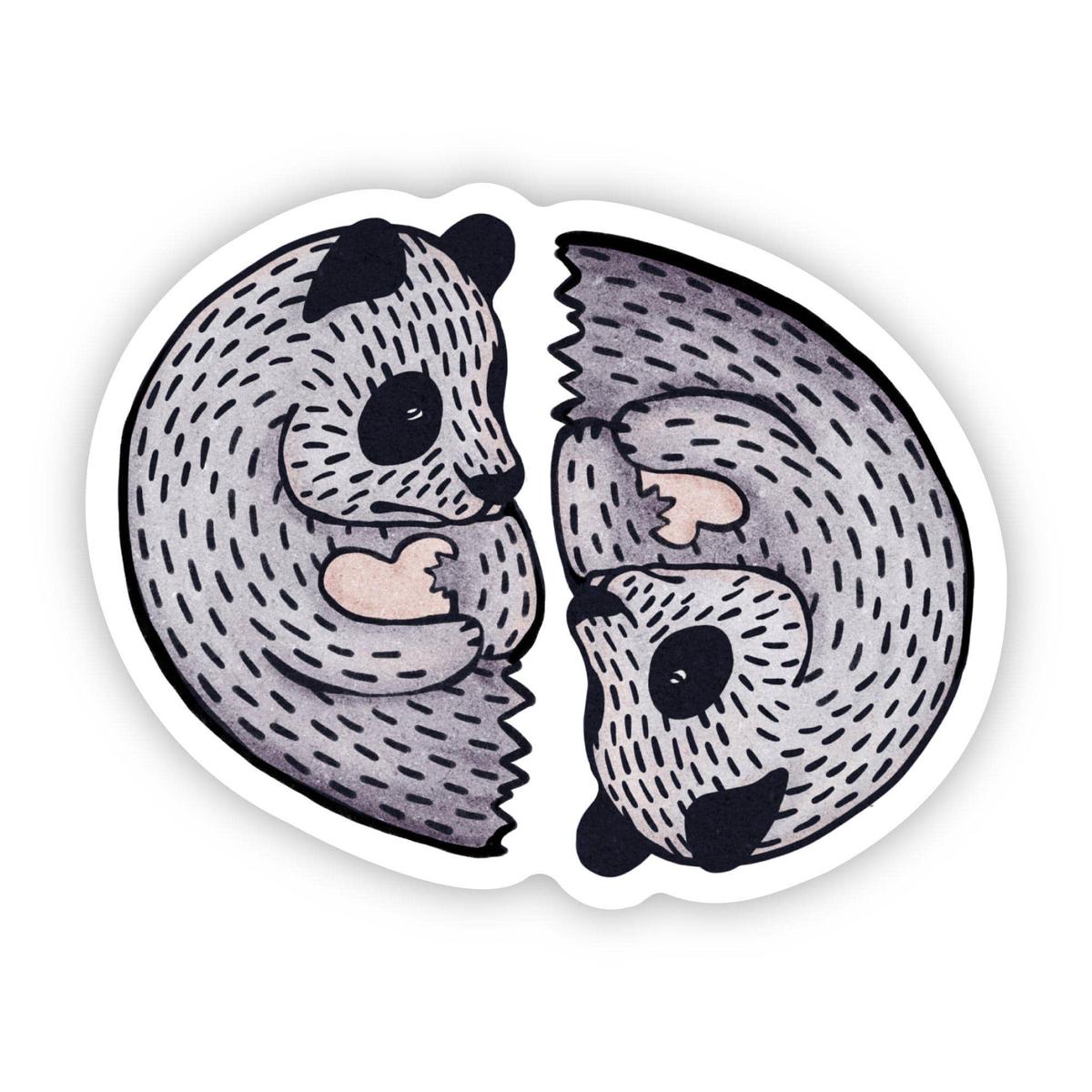 Panda Hearts Sticker
