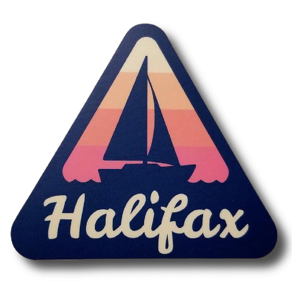Sticker - Halifax Retro Triangle Sailing