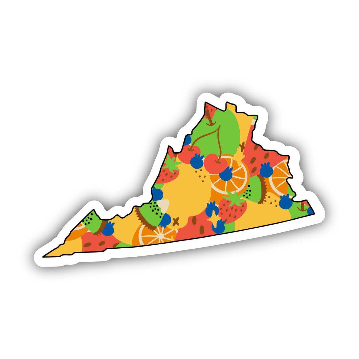 Virginia Fruit Pattern Sticker