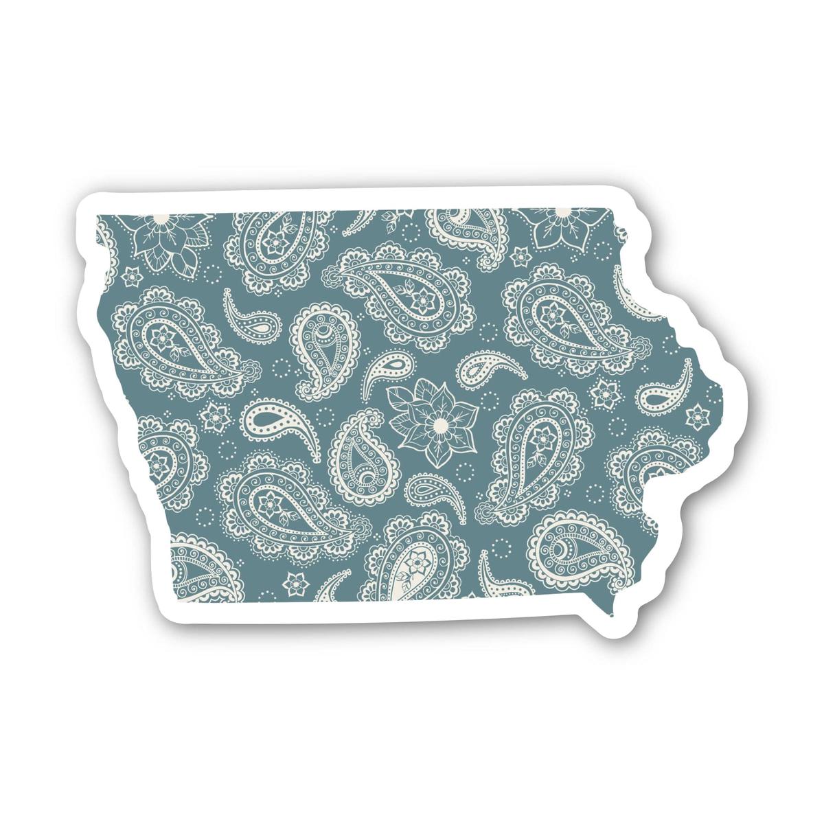 Iowa Paisley Pattern Sticker