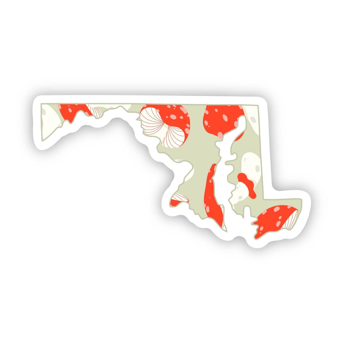 Maryland Mushroom Pattern Sticker