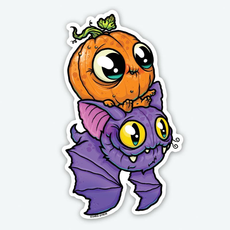 Pumpkin Bat Sticker
