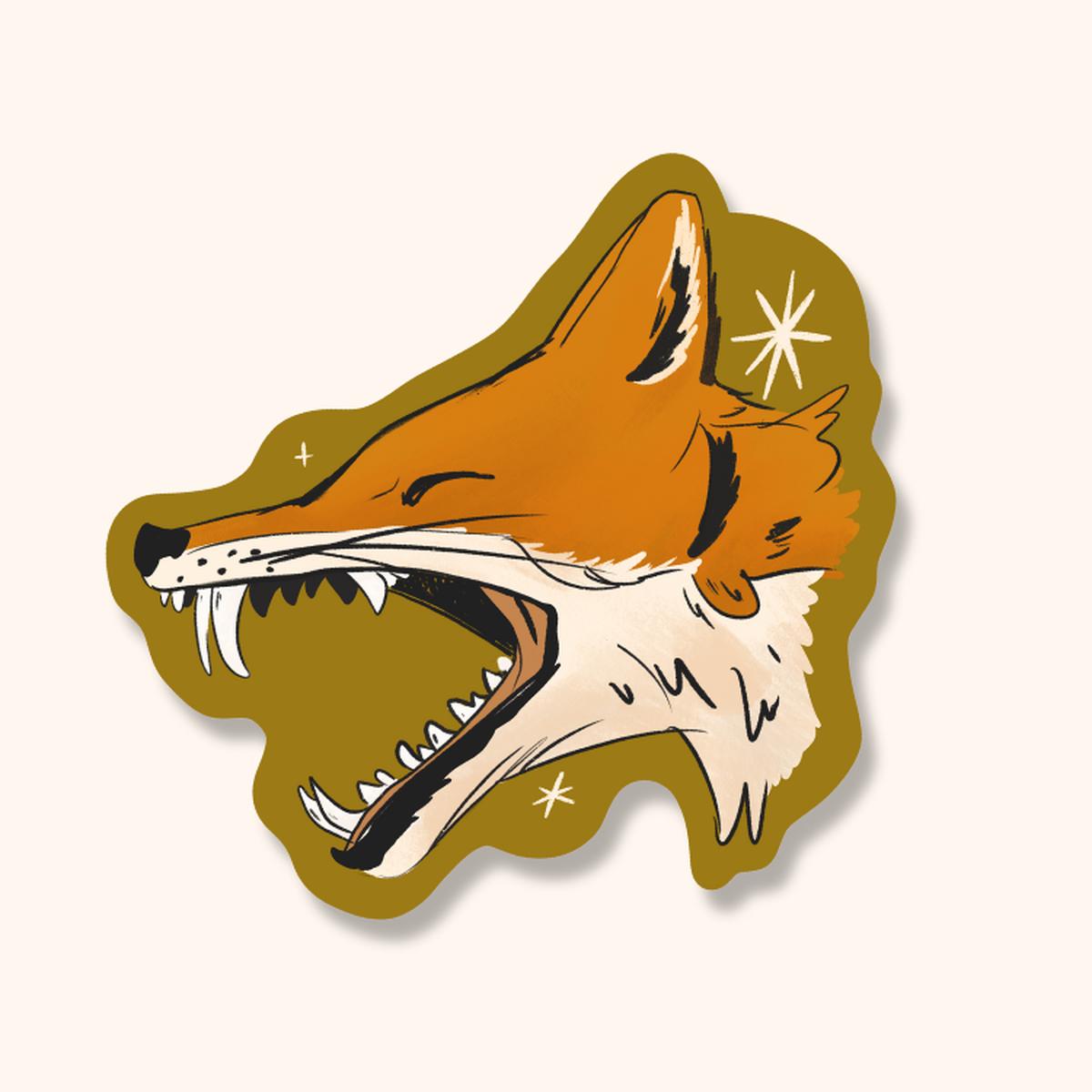 Sticker - Angry Fox