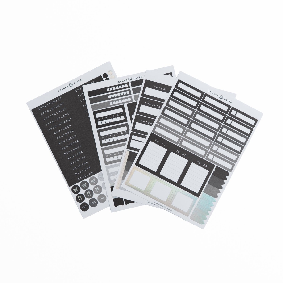 Ink & Type Planning Sticker Set