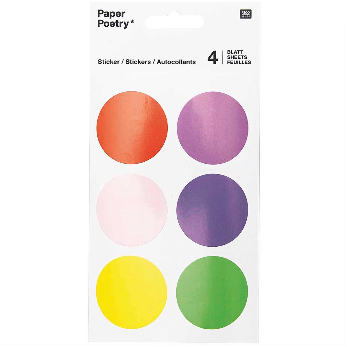 Paper Poetry Multicoloured Circle Stickers