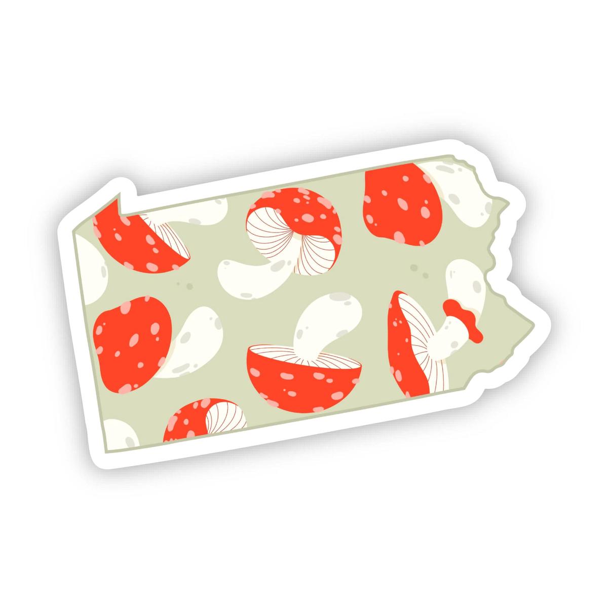 Pennsylvania Mushroom Pattern Sticker