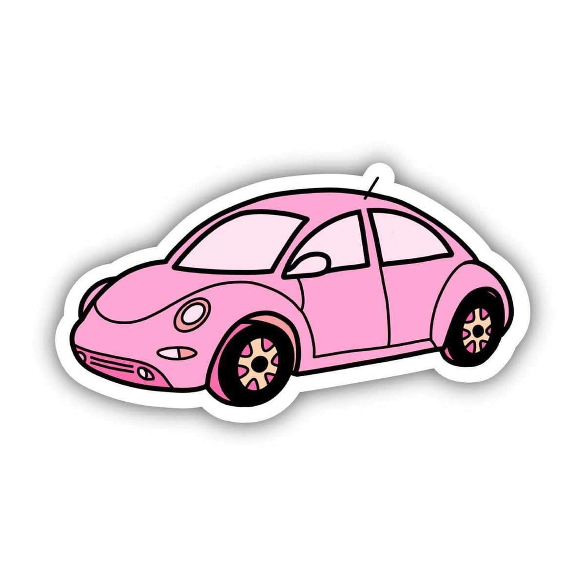 Pink Bug Car Aesthetic Sticker