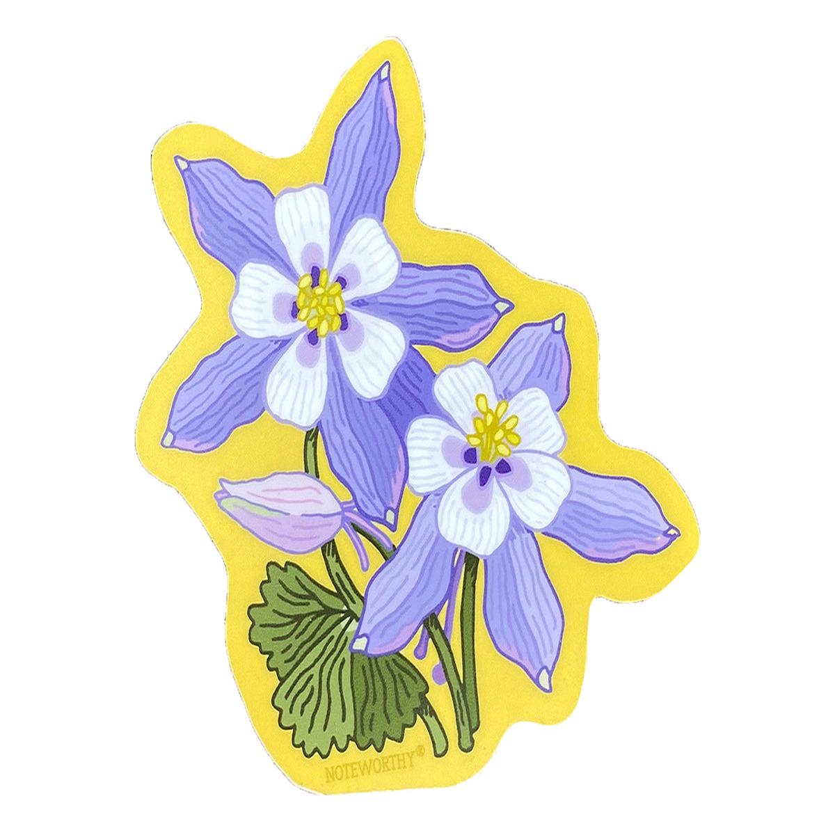 Blue Columbine Sticker
