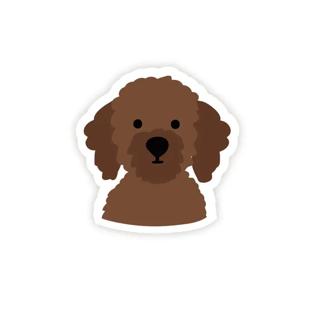 BROWN DOODLE STICKER