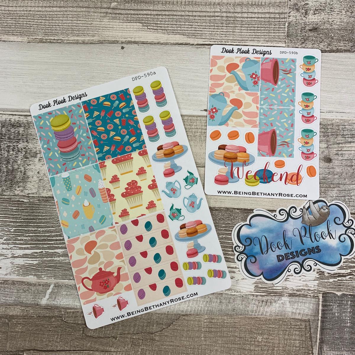 Tea party week (vertical) sticker set (DPD590)