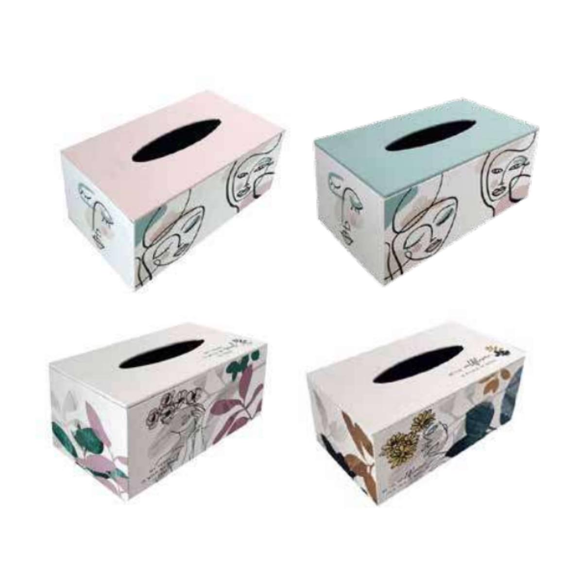 Abstract Tissue Boxes 24x13.5x10cm Assorted