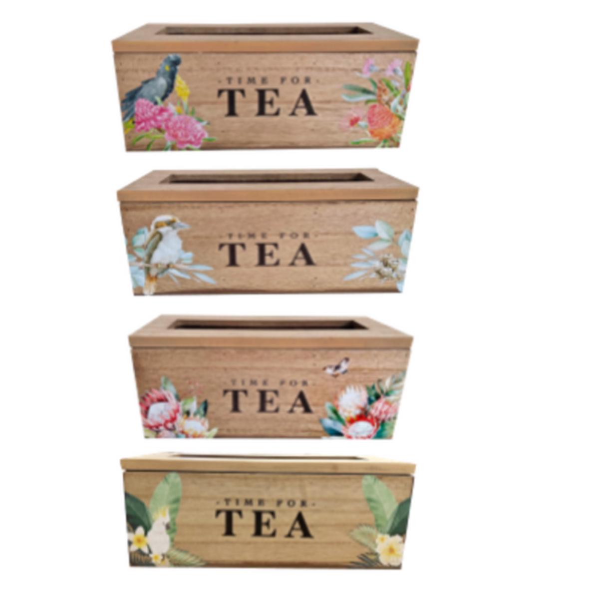 Native Design Tea Boxes Size 22.7x9x9cm Assorted