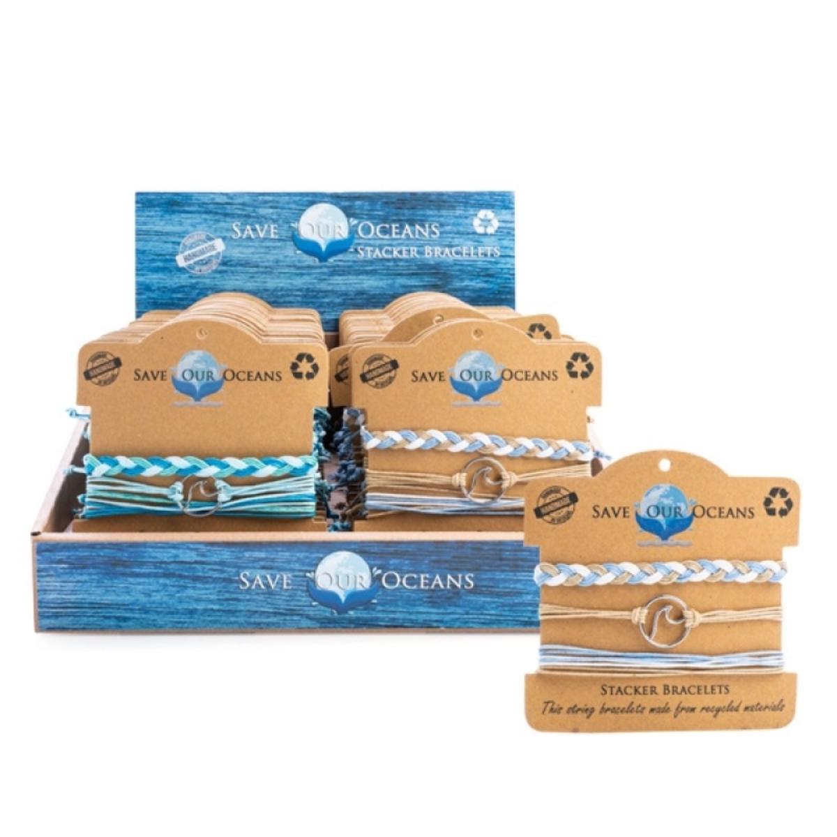 Stacker Bracelet Save Ocean 2 Asstd