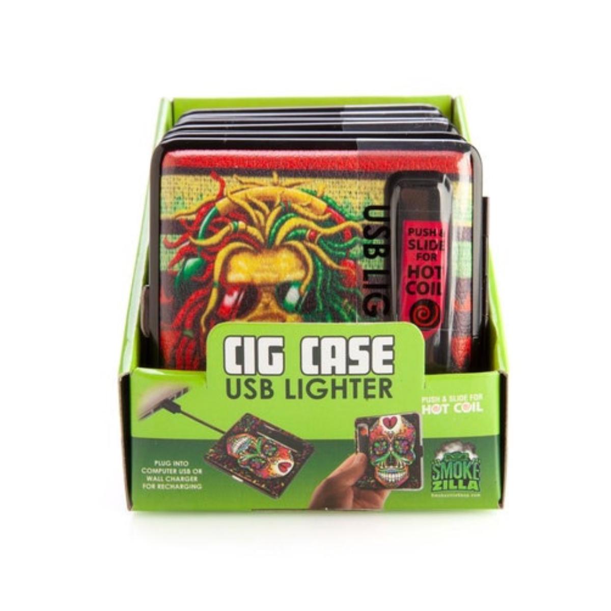 USB Lighter Cigarette Case