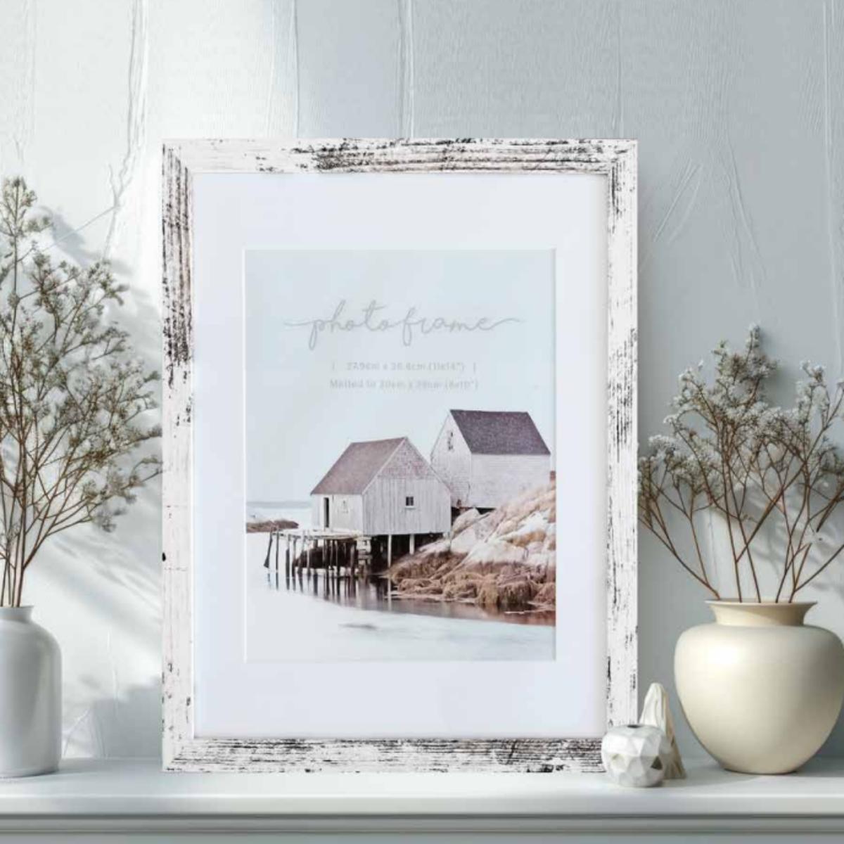 Rustic White Beach Look Non Matted 13x18cm Assorted