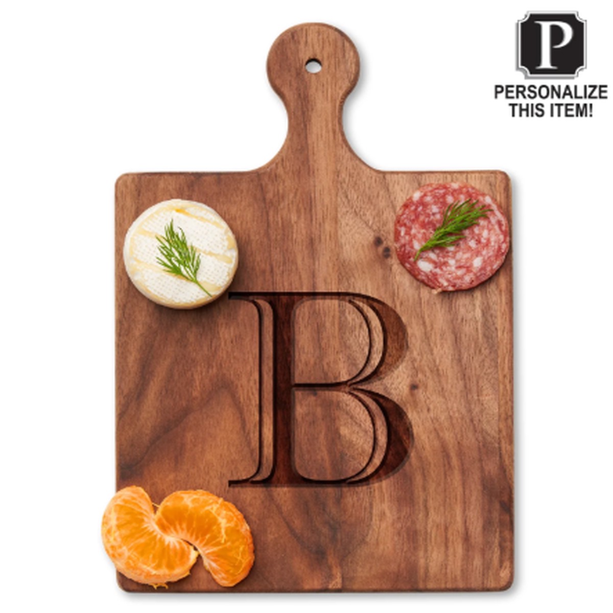 Personalized Black Walnut Artisan Cheesboard 9x6
