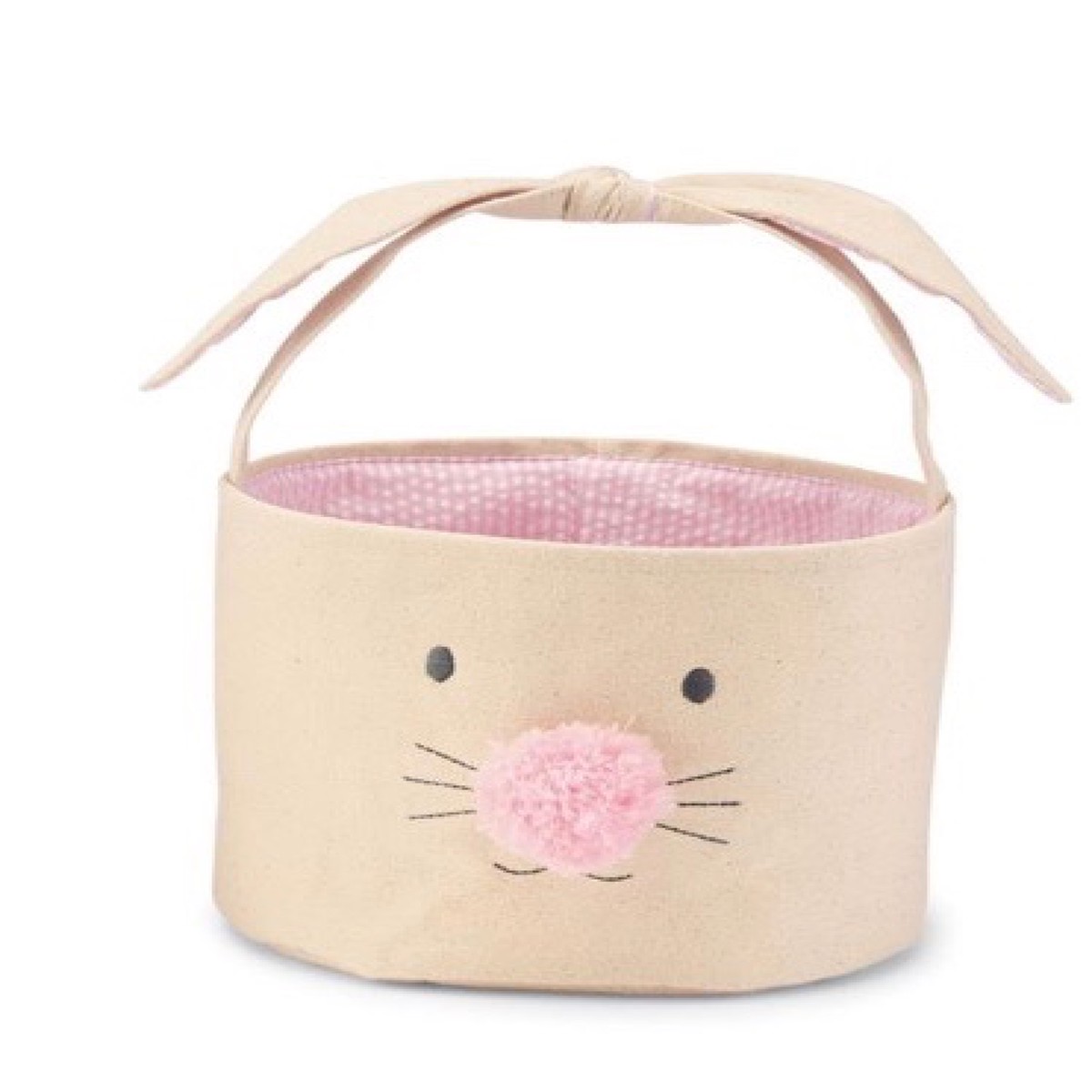Pink Bunny Face Easter Basket