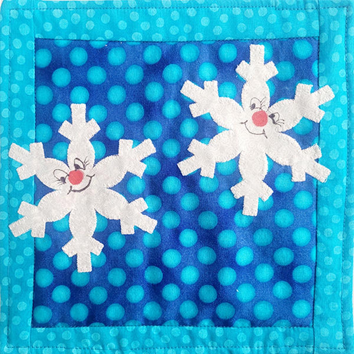 Quilted Mug Rugs - Snowflake