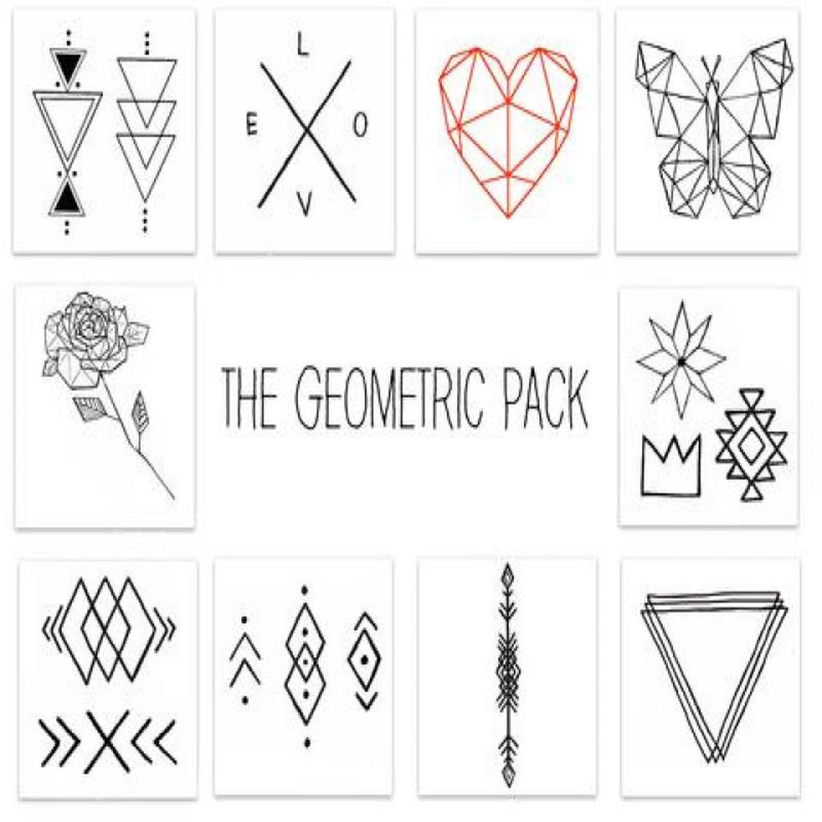 The Geometric - Temporary Tattoo Pack