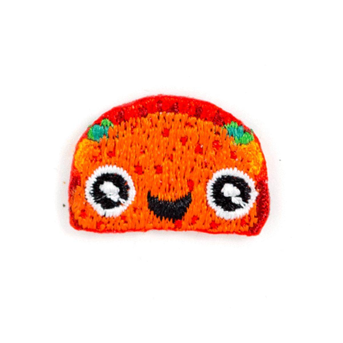 Taco Face Embroidered Sticker Patch