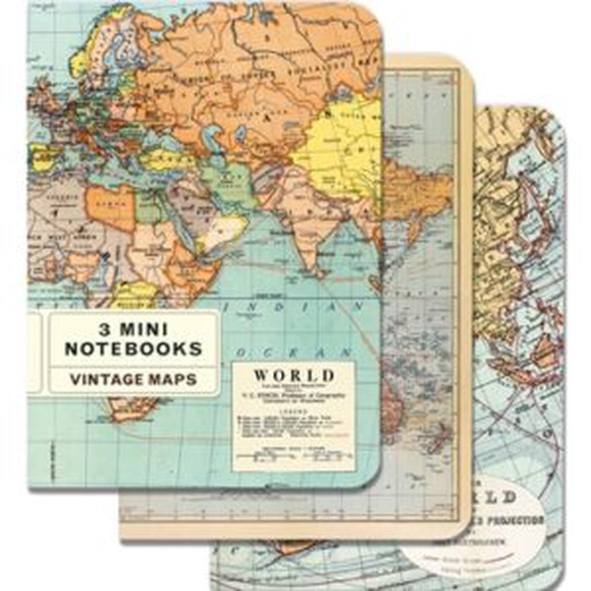 World Maps Mini Notebooks