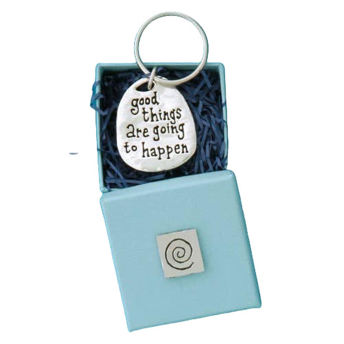 Good Things Quote Keychain
