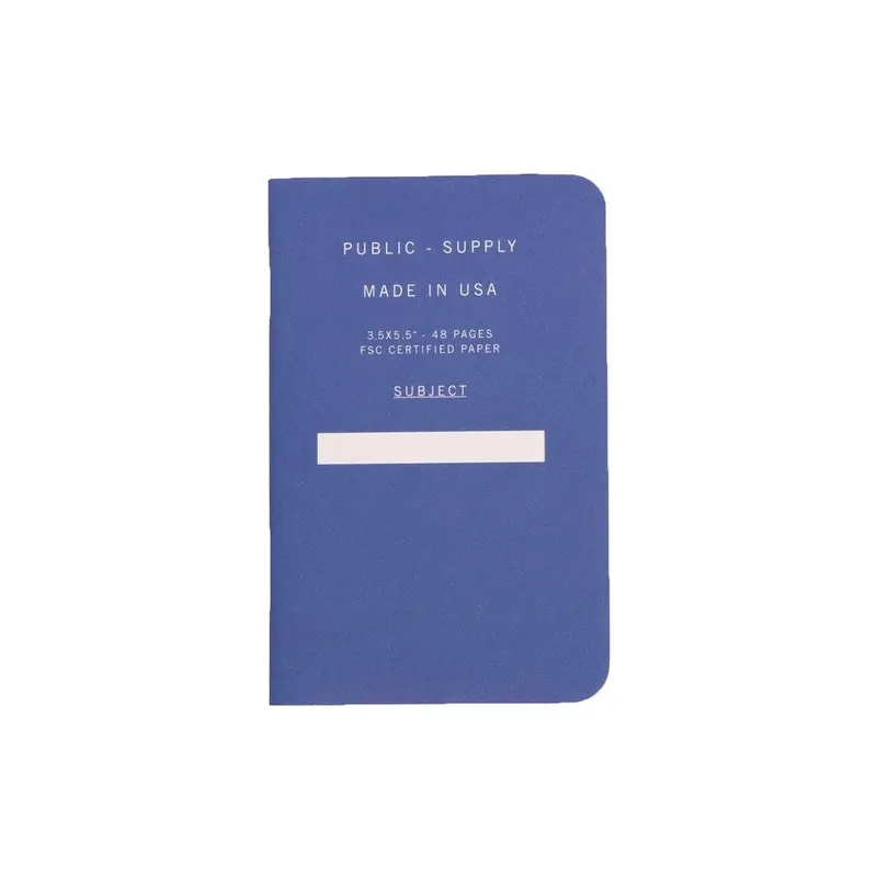 Public Supply Notebook in Blue