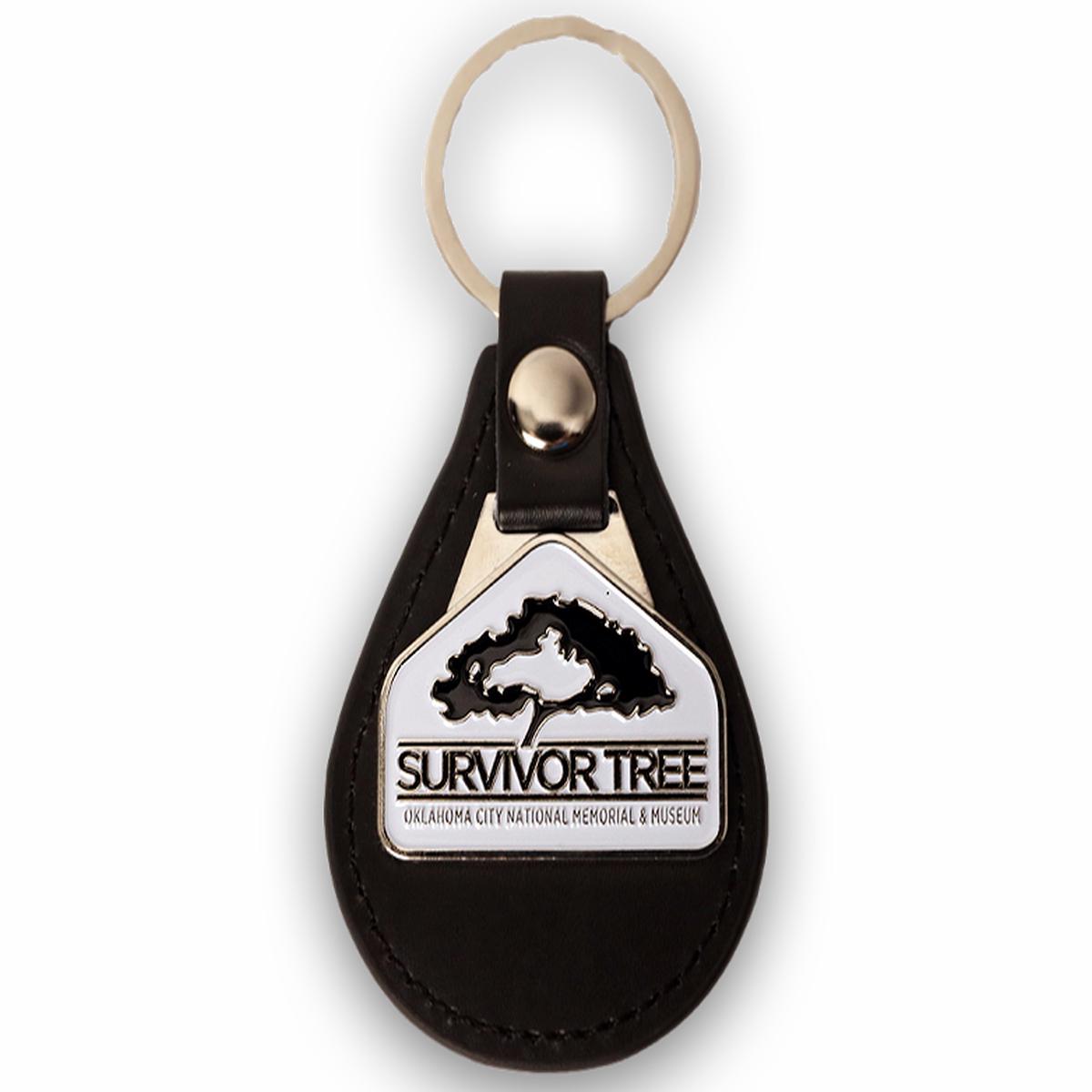 Survivor Tree Leather Keychain