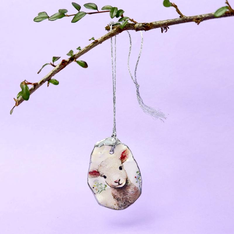 Oyster shell hanging - curious lamb