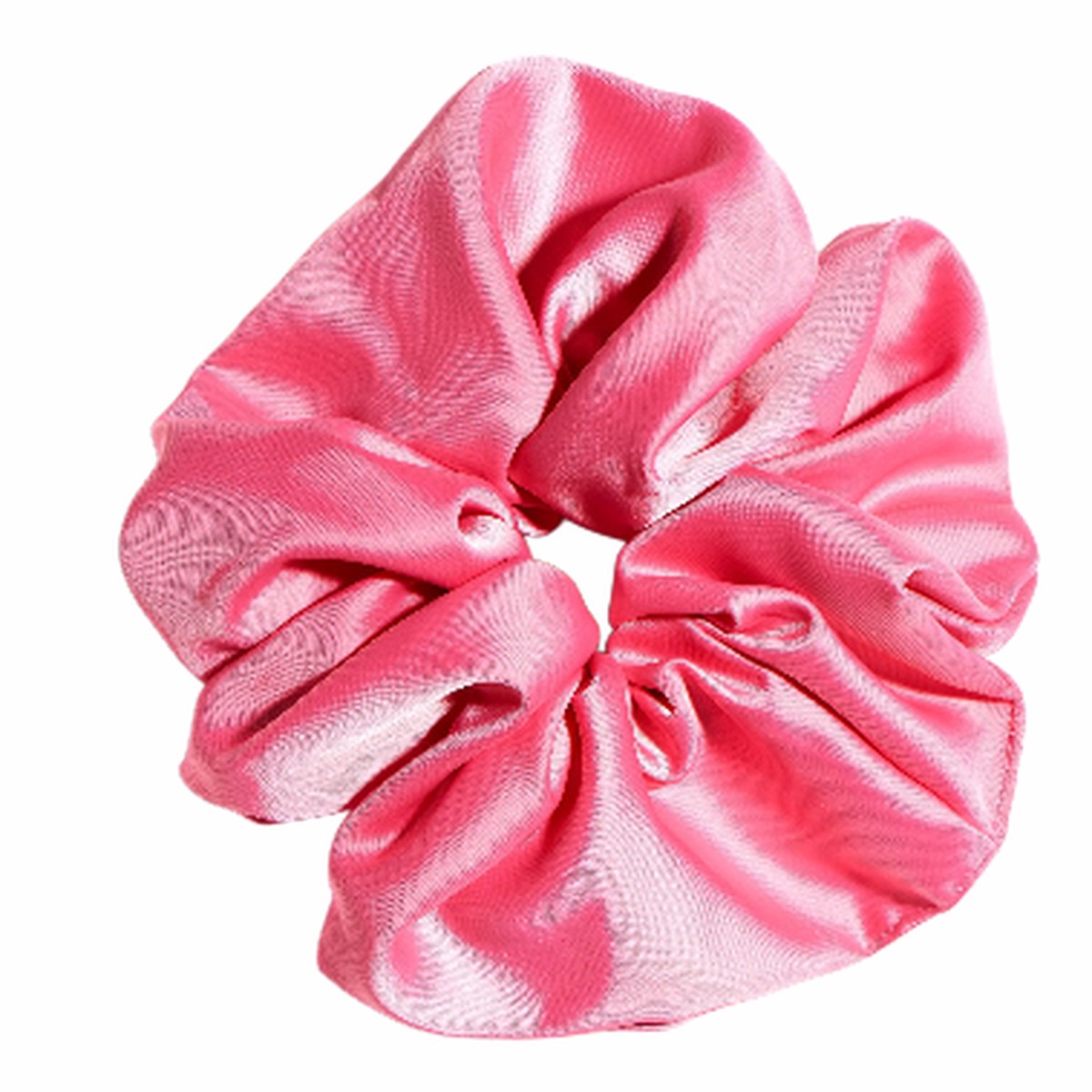 Pink Satin Scrunchie