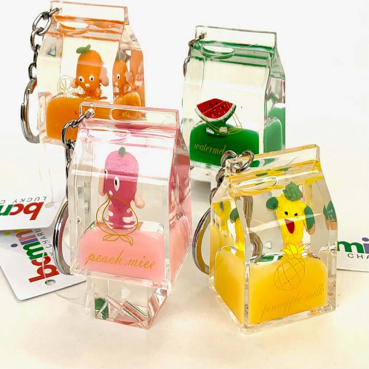 FRUIT CARTON FLOATY KEYCHAIN
