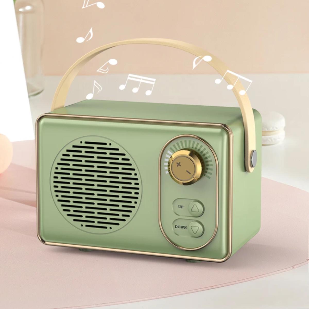 Retro Mini Wireless Bluetooth Speaker with Adjustable Knob