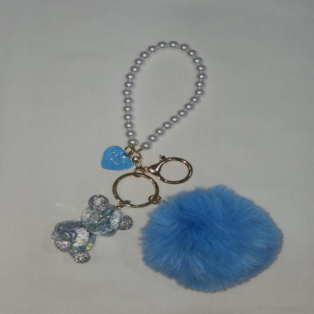 Bling Bear Keychain - Blue