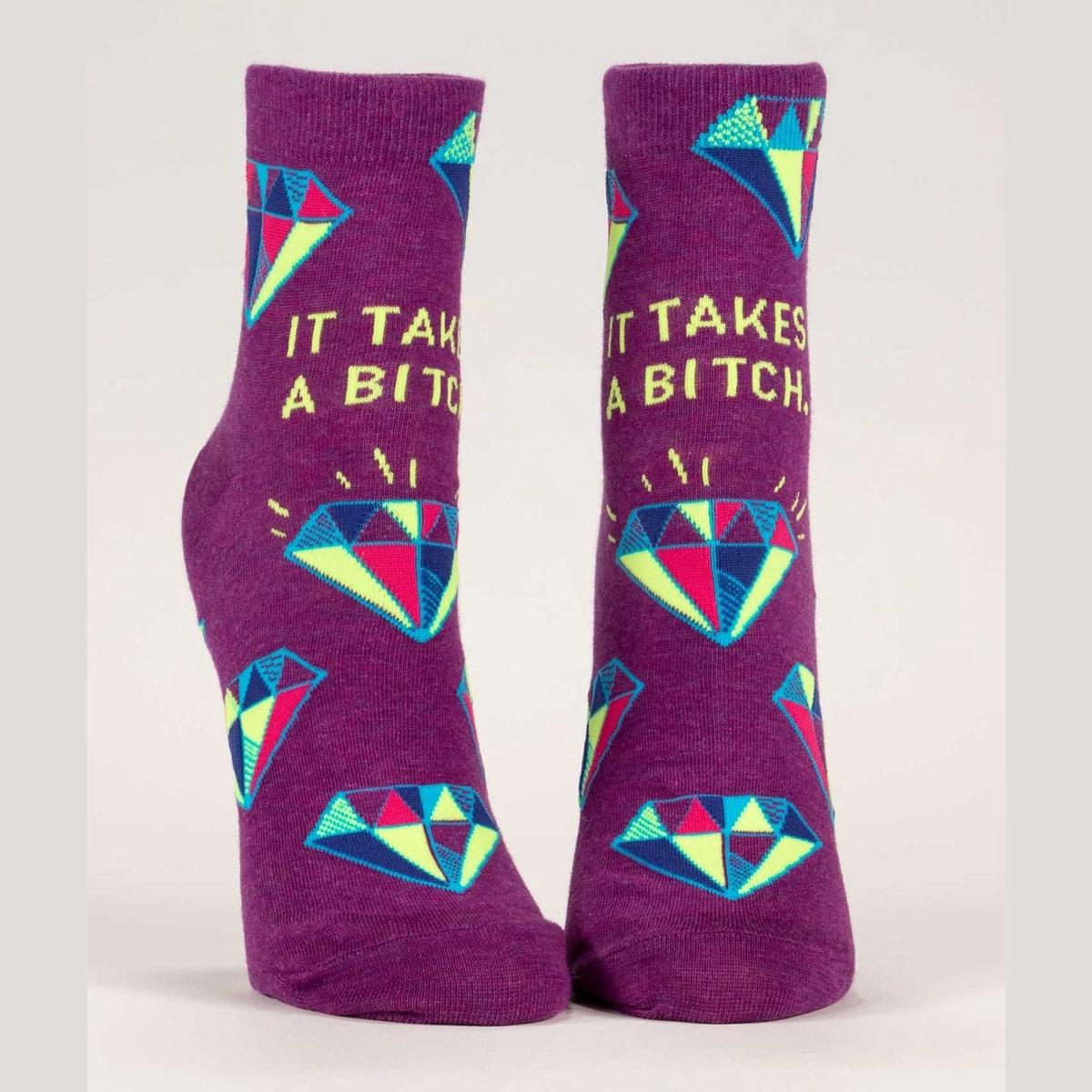 It Takes A Bitch Ankle Socks