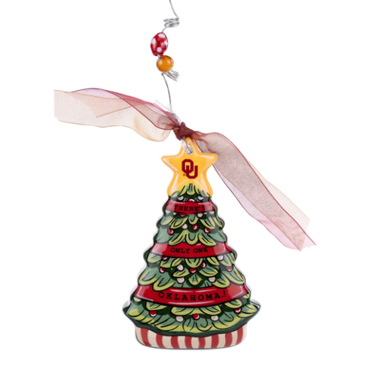 Oklahoma Tree Puff Ornament