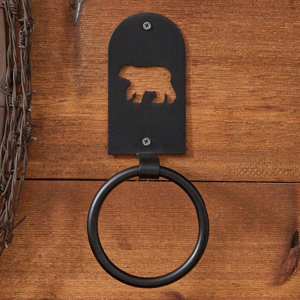 Park Designs Black Bear Ring Hook