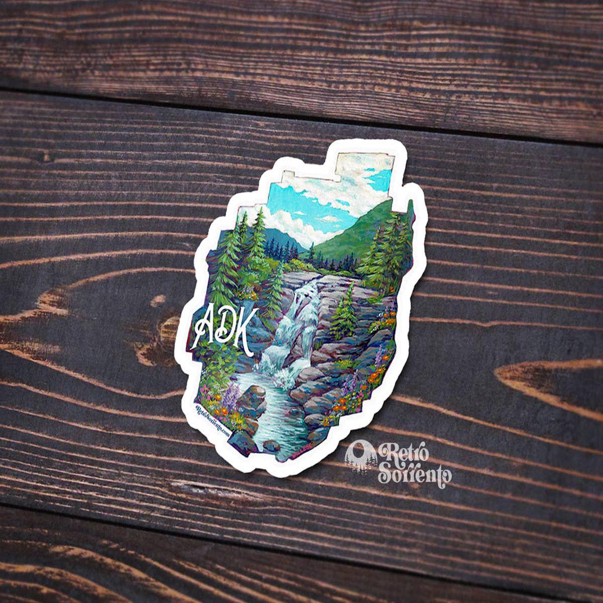Adirondack Park Waterfall Sticker