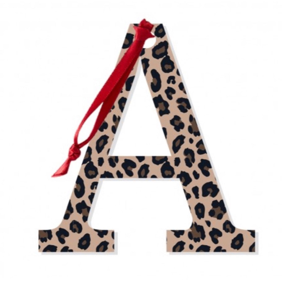 Leopard Acrylic Initial Accent
