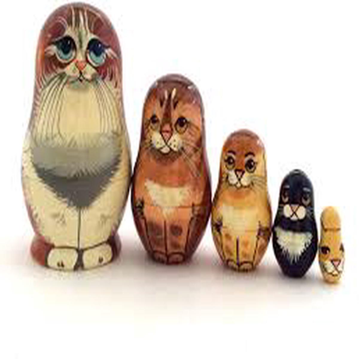 Russian Cat Nesting Dolls