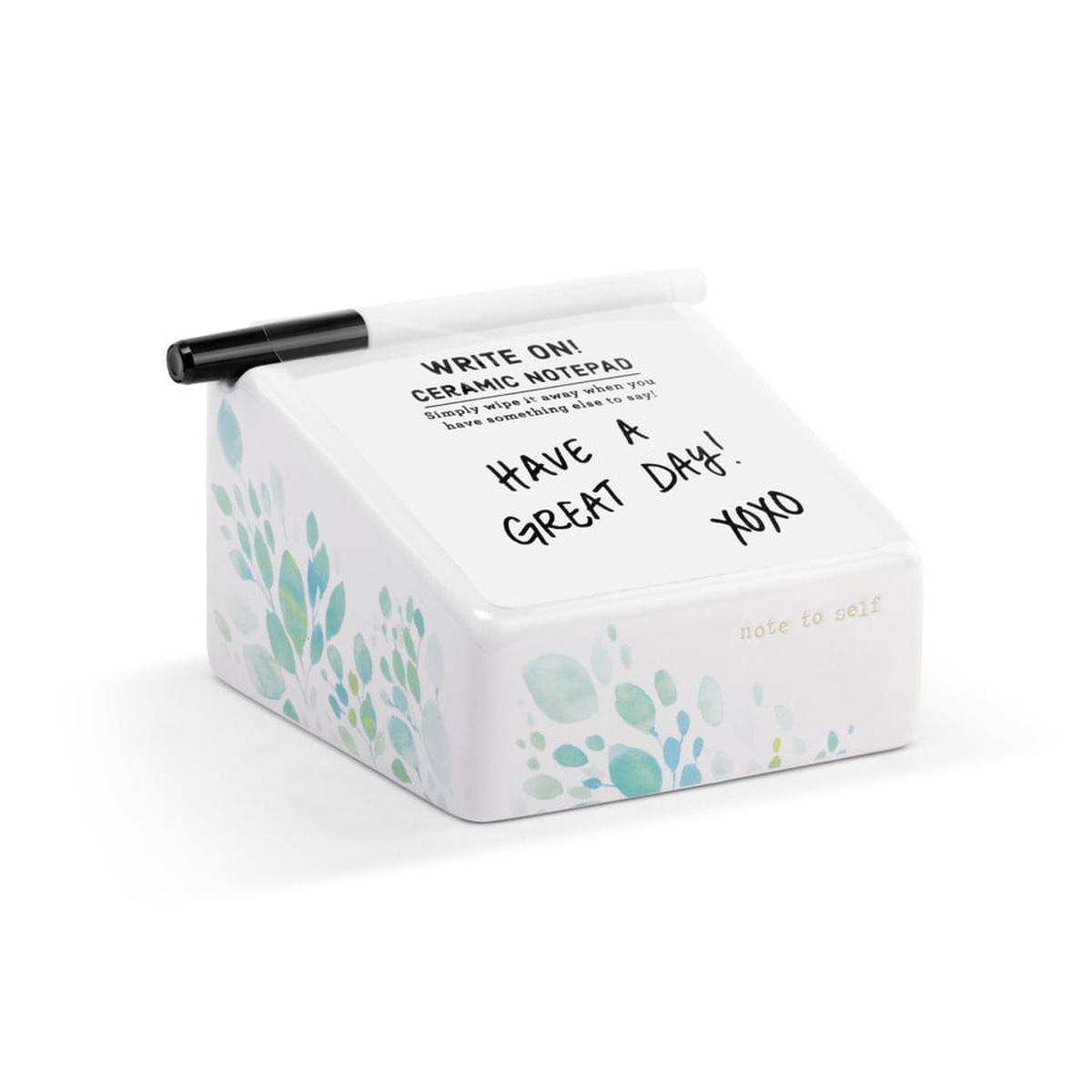 Spring Leaves Write On! Ceramic Notepad