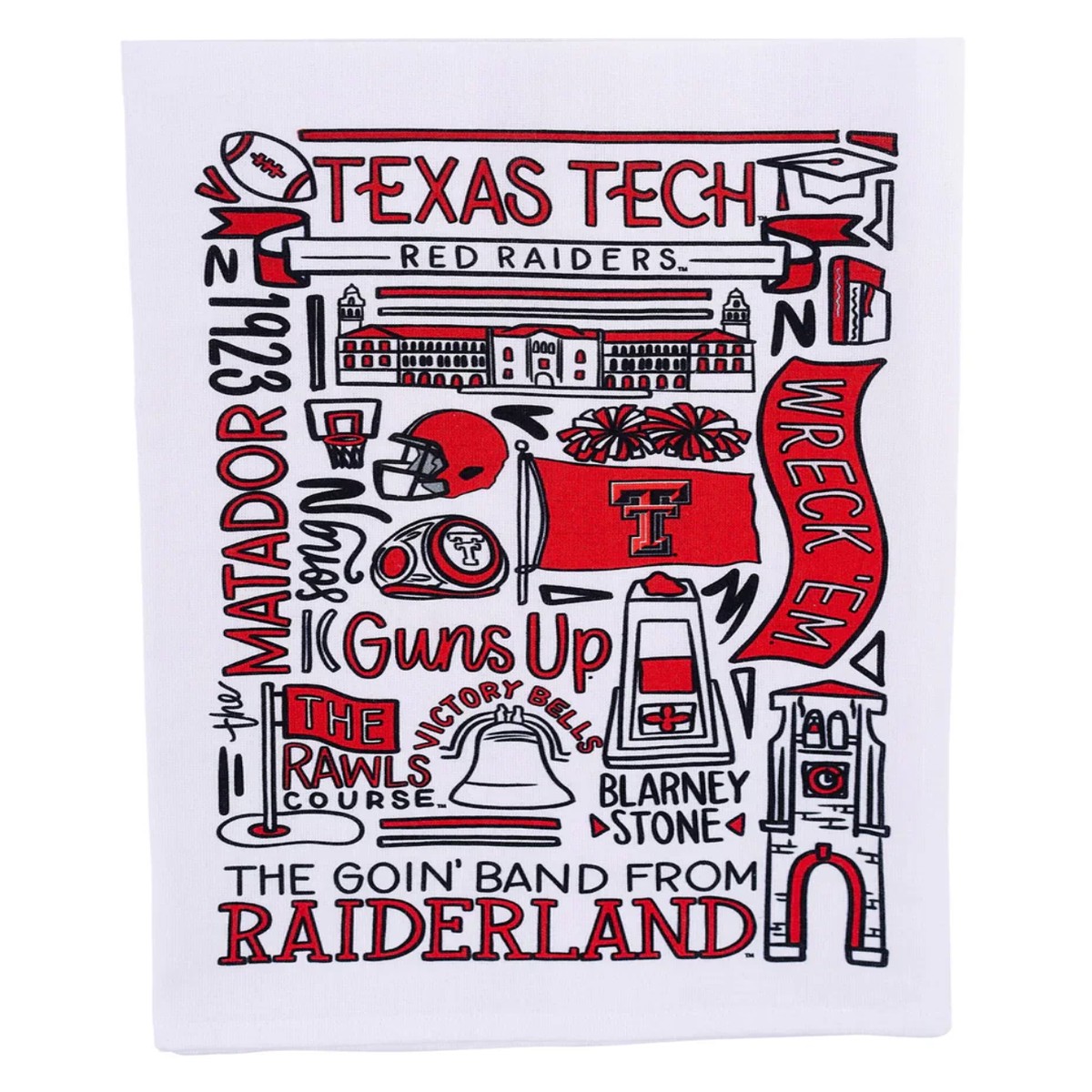 Texas Tech Collage Tea Towel