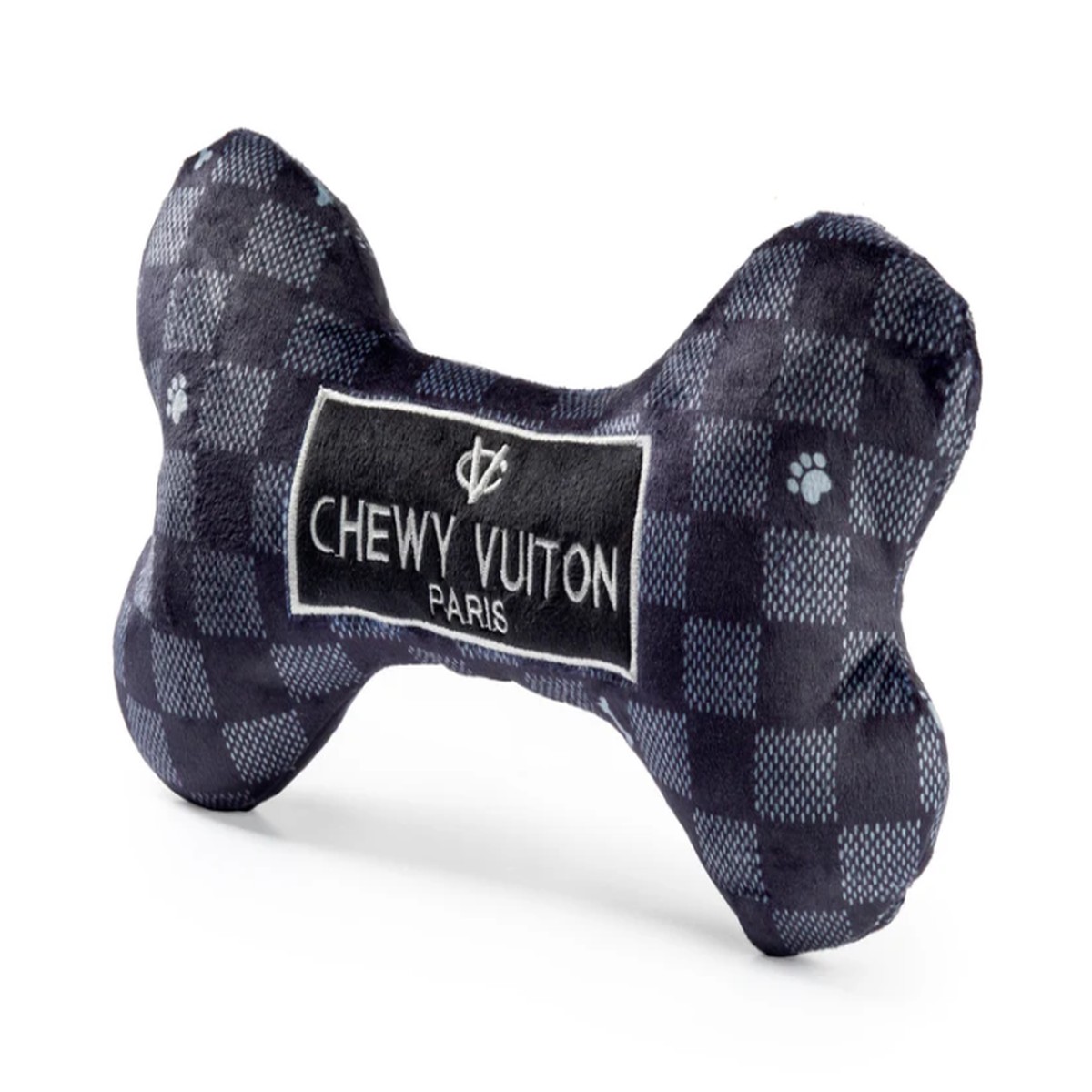 Black Checker Chewy Vuiton Bone - Large