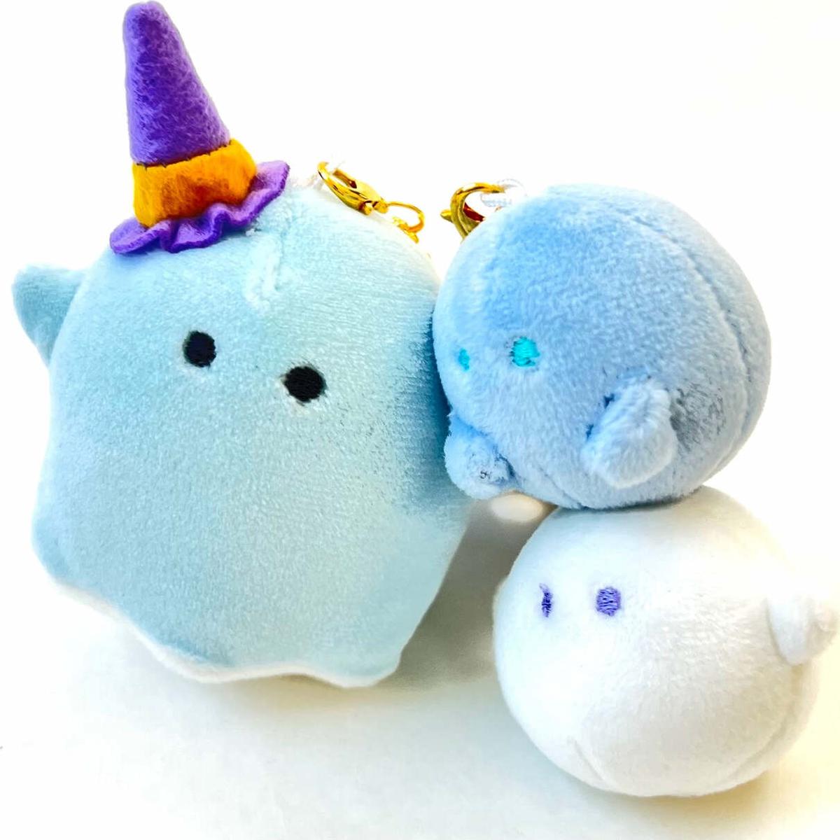 HALLOWEEN GHOST BUDDIES PLUSH KEYCHAIN