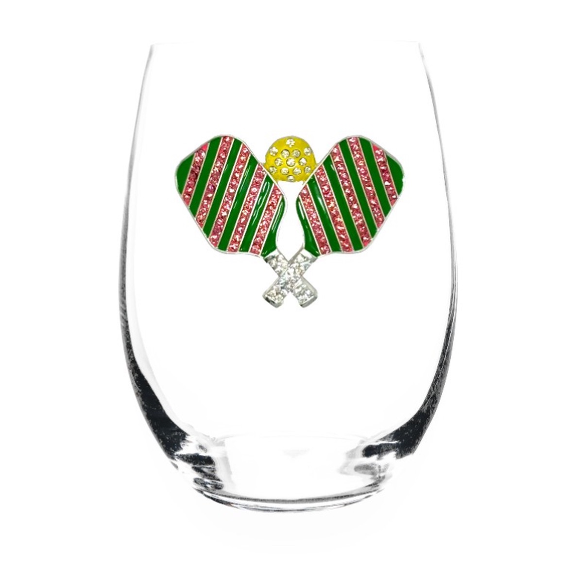 Pickleball with Paddles Stemless