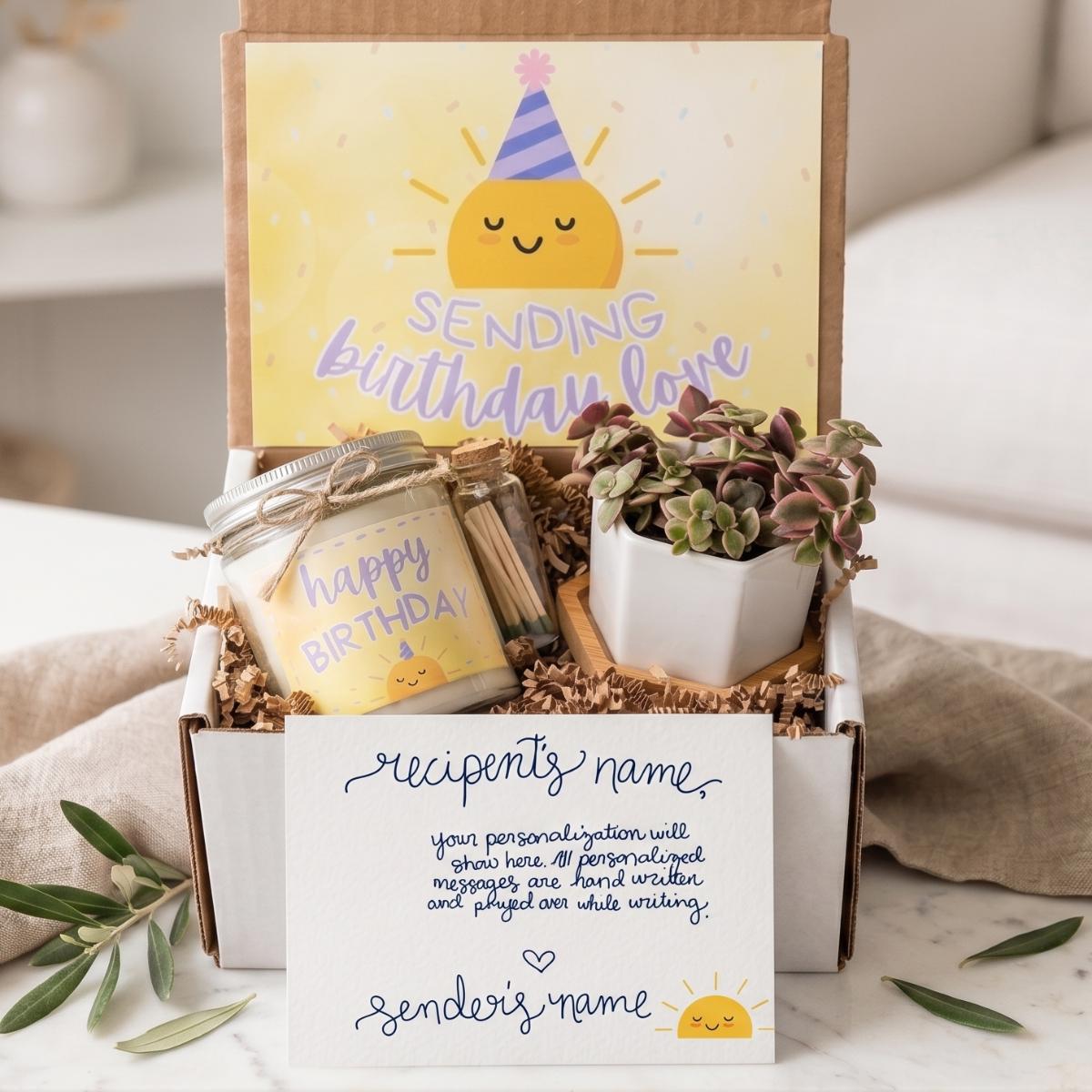 Birthday Succulent Gift Box - Simple