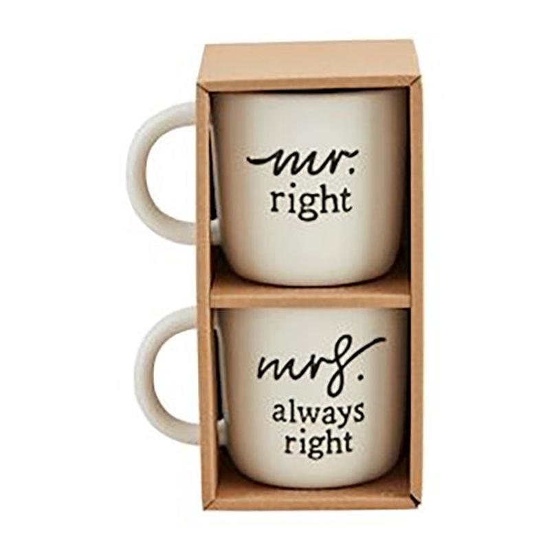Mr. Right & Mrs. Always Right Mug Set
