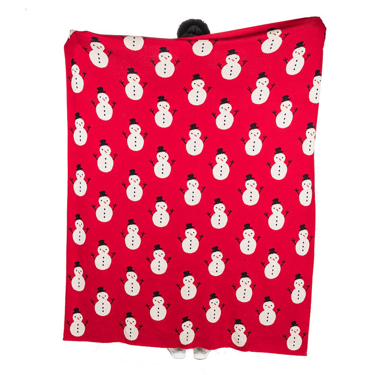Abbott Allover Snowmen Throw 50x60