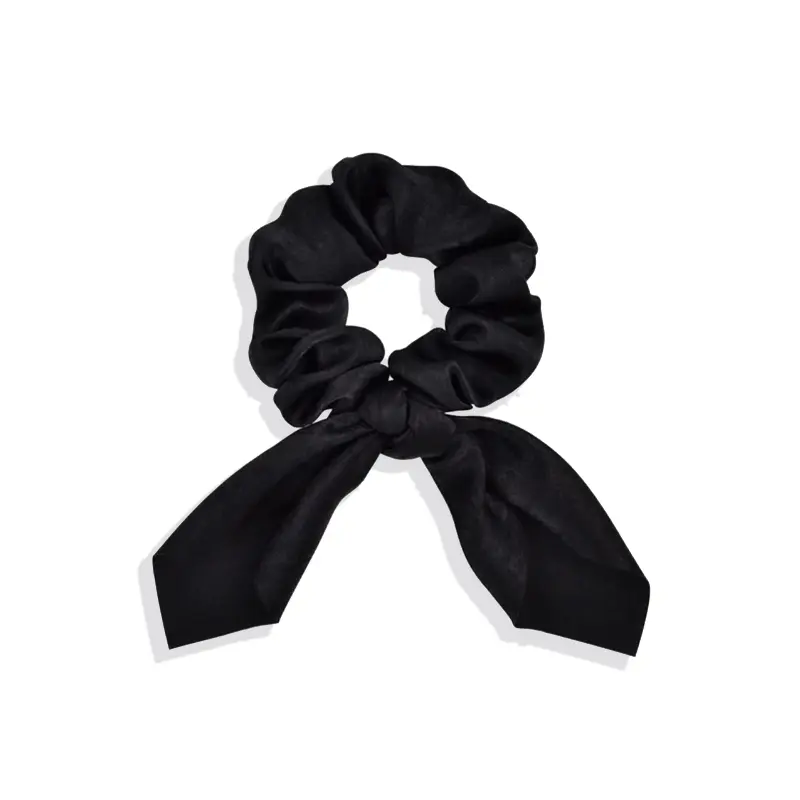 Black Bunny Ears Scrunchie