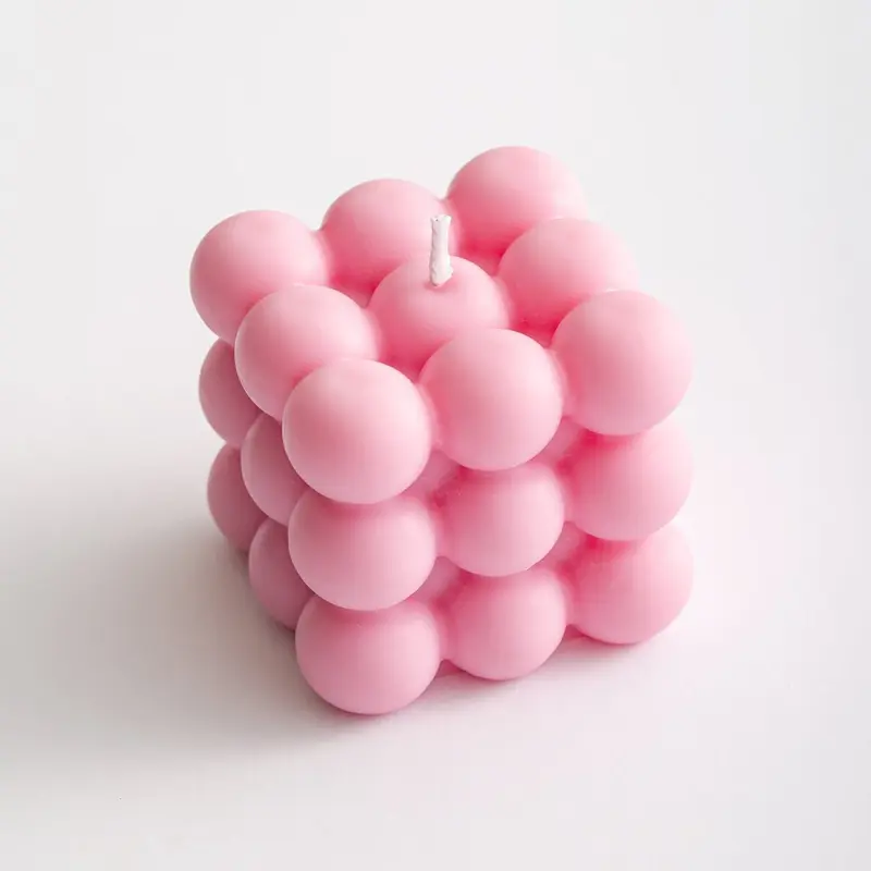 Pink Bubble Candle