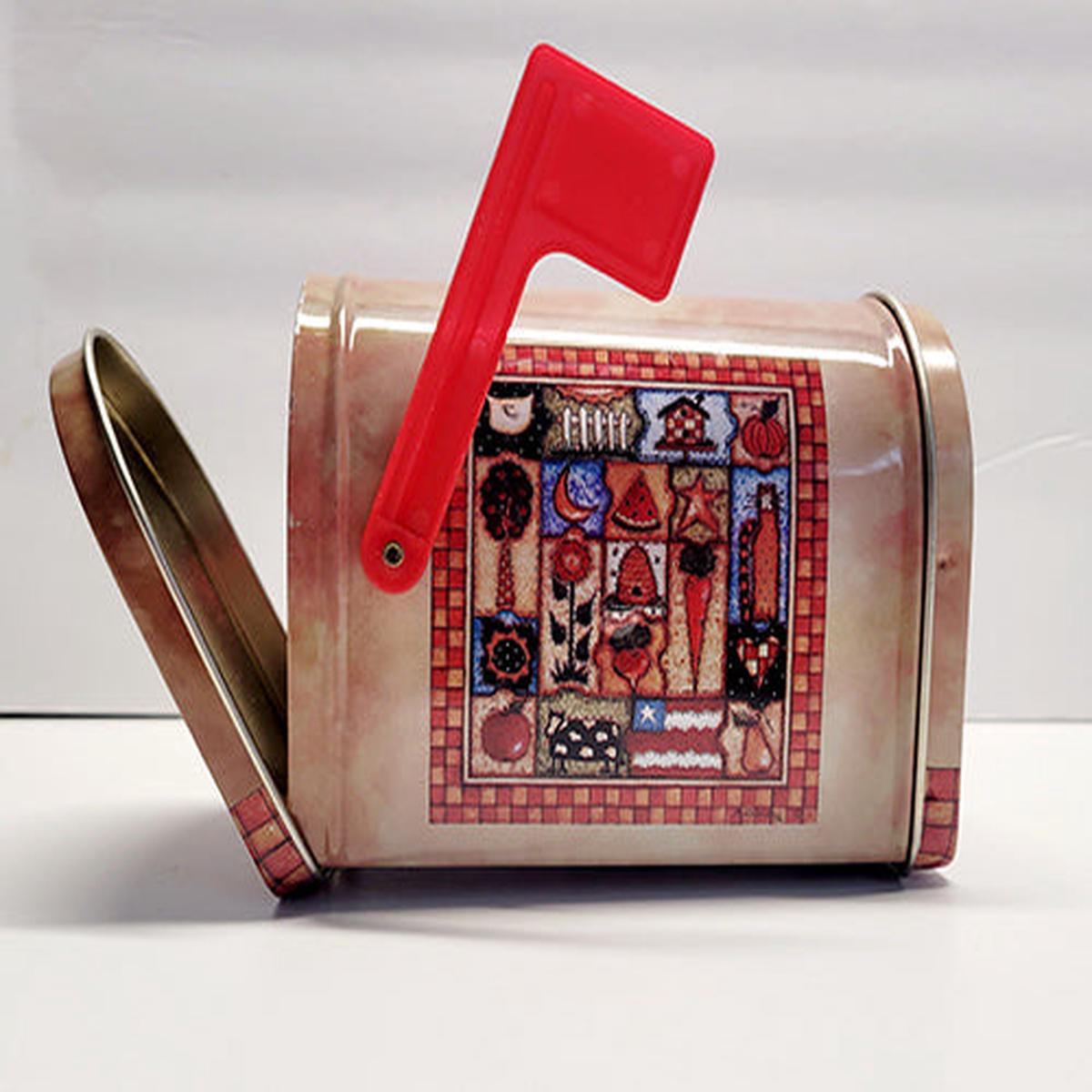 Quilt Mailbox Tin
